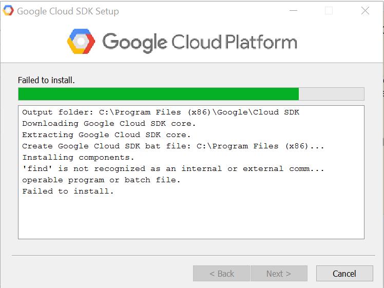google cloud for mac to windows